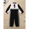 imageIDOPIP Baby Boys 1st 2nd Birthday Outfit Race Car Driver Romper Girls Racer Jumpsuit Kids Racing Suit Toddler Dress up OutfitBlack 1