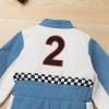 imageIDOPIP Baby Boys 1st 2nd Birthday Outfit Race Car Driver Romper Girls Racer Jumpsuit Kids Racing Suit Toddler Dress up OutfitBlue 2