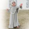 imageIDOPIP Baby Girls Muslim Abayas Dress with Hijab 2PCS Prayer Clothes for Toddler Kids Girl Ramadan Dresses Islamic Dubai RobeGray