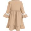 imageIDOPIP Baby Girls Muslim Abayas Dress with Hijab 2PCS Prayer Clothes for Toddler Kids Girl Ramadan Dresses Islamic Dubai RobeKhaki