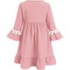 imageIDOPIP Baby Girls Muslim Abayas Dress with Hijab 2PCS Prayer Clothes for Toddler Kids Girl Ramadan Dresses Islamic Dubai RobePink