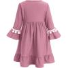 imageIDOPIP Baby Girls Muslim Abayas Dress with Hijab 2PCS Prayer Clothes for Toddler Kids Girl Ramadan Dresses Islamic Dubai RobePurple Pink