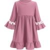 imageIDOPIP Baby Girls Muslim Abayas Dress with Hijab 2PCS Prayer Clothes for Toddler Kids Girl Ramadan Dresses Islamic Dubai RobePurple Pink