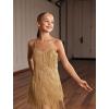 imageIDOPIP Kids Girls 1920s Flapper Dress Tassels Sequins Fringe Latin Dance Dress Gatsby Halloween Party Ballroom Dance CostumesGold