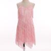 imageIDOPIP Kids Girls 1920s Flapper Dress Tassels Sequins Fringe Latin Dance Dress Gatsby Halloween Party Ballroom Dance CostumesPink