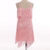 imageIDOPIP Kids Girls 1920s Flapper Dress Tassels Sequins Fringe Latin Dance Dress Gatsby Halloween Party Ballroom Dance CostumesPink