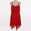 imageIDOPIP Kids Girls 1920s Flapper Dress Tassels Sequins Fringe Latin Dance Dress Gatsby Halloween Party Ballroom Dance CostumesRed