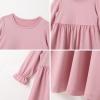 imageIDOPIP Muslim Baby Girls Abaya Dress with Hijab 2PCS Modest Payer Clothes Set for Toddler Kids Girl Islamic Ramadan Dresses Ruffle Long Sleeve Maxi Kaftan Casual Dubai Robe Outfits Pink 23 Years