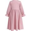 imageIDOPIP Muslim Baby Girls Abaya Dress with Hijab 2PCS Modest Payer Clothes Set for Toddler Kids Girl Islamic Ramadan Dresses Ruffle Long Sleeve Maxi Kaftan Casual Dubai Robe Outfits Pink 23 Years