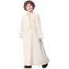 imageIDOPIP Muslim Boys Thobe for Kids Islamic Arabic Middle East Loose Kaftan Robes Long Zipper Prayer Thobes Dress with PocketsBeige  Zipper
