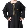 imageIDOPIP Muslim Boys Thobe for Kids Islamic Arabic Middle East Loose Kaftan Robes Long Zipper Prayer Thobes Dress with PocketsBlack  Zipper