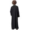 imageIDOPIP Muslim Boys Thobe for Kids Islamic Arabic Middle East Loose Kaftan Robes Long Zipper Prayer Thobes Dress with PocketsBlack  Zipper