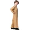 imageIDOPIP Muslim Boys Thobe for Kids Islamic Arabic Middle East Loose Kaftan Robes Long Zipper Prayer Thobes Dress with PocketsCamel  Zipper
