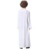imageIDOPIP Muslim Boys Thobe for Kids Islamic Arabic Middle East Loose Kaftan Robes Long Zipper Prayer Thobes Dress with PocketsWhite  Zipper