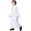 imageIDOPIP Muslim Boys Thobe for Kids Islamic Arabic Middle East Loose Kaftan Robes Long Zipper Prayer Thobes Dress with PocketsWhite  Zipper