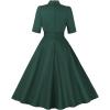 imageIDOPIP 1950s Women Vintage Swing Dress Elegant Tie Neck Cocktail Midi Dress ALine Formal Wedding Evening Party Retro DressGreen