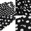 imageIDOPIP Women 50s Vintage Polka Dot Skirt High Waist ALine Floral Swing Skirt Summer Elegant Cocktail Flowy Boho Belted SkirtBlack