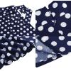 imageIDOPIP Women 50s Vintage Polka Dot Skirt High Waist ALine Floral Swing Skirt Summer Elegant Cocktail Flowy Boho Belted SkirtBlue