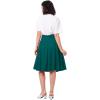 imageIDOPIP Women 50s Vintage Skirt High Waist Tie Front A Line Skirt Elegant Cocktail Swing Skirt Pleated Midi Skirt with PocketsGreen