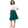 imageIDOPIP Women 50s Vintage Skirt High Waist Tie Front A Line Skirt Elegant Cocktail Swing Skirt Pleated Midi Skirt with PocketsGreen