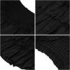 imageIDOPIP Women Boho Mini Skirt Summer High Waist Floral Layered Skirt Casual Ruffle Smocked Skirt Club Party Evening SkirtBlack