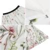 imageIDOPIP Women Floral Embroidered Mesh Skirt Elegant Elastic Waist Tulle Midi Skirt Cocktail Party Layered A Line Skirt DressWhite