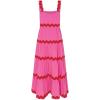 imageIDOPIP Womens Sleeveless Casual Tiered Dress Summer Flounce Long Maxi Dress Spaghetti Straps Loose Fit Sundress OutfitRose