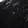 imageWomens 1920s Flapper Dress Vintage Great Gatsby Party Sequin Maxi Evening Cocktail Dresses with 20s Accessories SetBlack