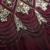 imageWomens 1920s Flapper Dress Vintage Great Gatsby Party Sequin Maxi Evening Cocktail Dresses with 20s Accessories SetDark Red
