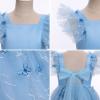 imageIDOPIP Embroidery Flower Girl Dress for Kids Baby Wedding Pageant Party Communion Dresses Backless Butterfly Birthday GownBlue Butterfly