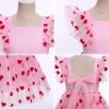 imageIDOPIP Embroidery Flower Girl Dress for Kids Baby Wedding Pageant Party Communion Dresses Backless Butterfly Birthday GownPink Heart