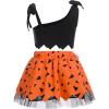 imageIDOPIP Kids Baby Halloween Costume Caveman Cavegirl Stone Age Outfit for Girl Boy Halloween Cosplay Dress Up Photoshoot 6M6TOrange  Black 3pcs