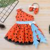 imageIDOPIP Kids Baby Halloween Costume Caveman Cavegirl Stone Age Outfit for Girl Boy Halloween Cosplay Dress Up Photoshoot 6M6TOrange  Girl