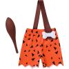 imageIDOPIP Kids Baby Halloween Costume Caveman Cavegirl Stone Age Outfit for Girl Boy Halloween Cosplay Dress Up Photoshoot 6M6TOrange  Boy