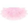 imageIDOPIP Girls Glitter Star Tutu Skirted Leotard Sequin Ruffle Sleeve Ballet Dance Dress Ballerina Dancewear Gymnastics CostumePink