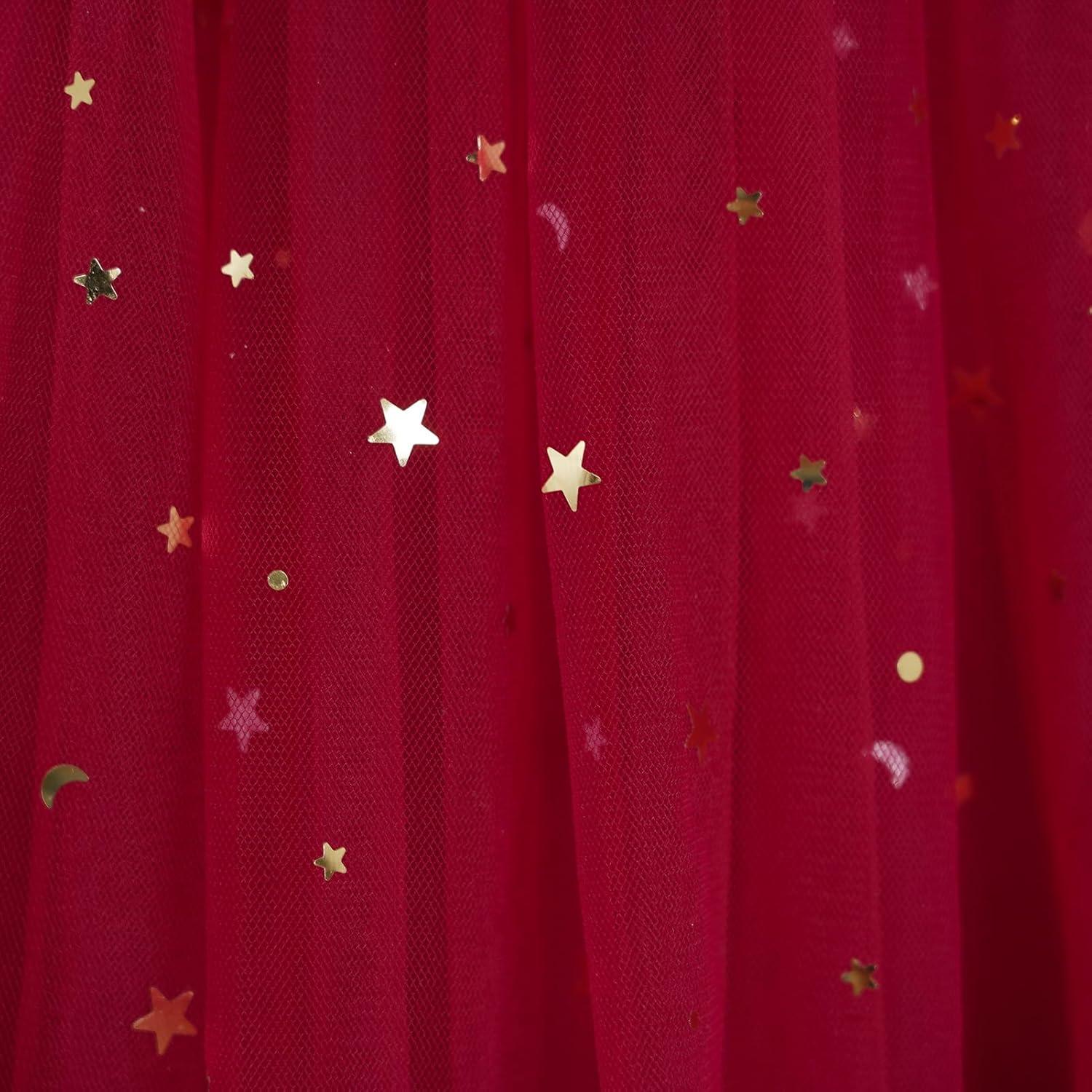 imageIDOPIP Toddler Baby Girls Velvet Tutu Dress Long Sleeve Princess Christmas Birthday Party Wedding Dresses Fall Winter ClothesRed  Sequin