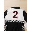 imageIDOPIP Baby Boys 1st 2nd Birthday Outfit Race Car Driver Romper Girls Racer Jumpsuit Kids Racing Suit Toddler Dress up OutfitBlack 2