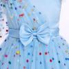 imageIDOPIP Toddler Baby Girls Sequin Heart Tutu Dress Pageant Wedding Flower Girl Dresses Princess Birthday Party Bowknot GownsBlue