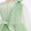 imageIDOPIP Toddler Baby Girls Sequin Heart Tutu Dress Pageant Wedding Flower Girl Dresses Princess Birthday Party Bowknot GownsGreen  Long Sleeve