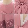 imageIDOPIP Toddler Flower Girl Dress Sequin Bowknot Pageant Wedding Princess Birthday Party Dresses Tulle Tutu Formal Ball Gown Dusty Pink