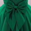 imageIDOPIP Toddler Flower Girl Dress Sequin Bowknot Pageant Wedding Princess Birthday Party Dresses Tulle Tutu Formal Ball Gown Green