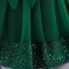 imageIDOPIP Toddler Flower Girl Dress Sequin Bowknot Pageant Wedding Princess Birthday Party Dresses Tulle Tutu Formal Ball Gown Green
