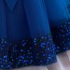 imageIDOPIP Toddler Flower Girl Dress Sequin Bowknot Pageant Wedding Princess Birthday Party Dresses Tulle Tutu Formal Ball Gown Royal Blue