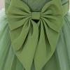 imageIDOPIP Toddler Flower Girl Dress Sequin Bowknot Pageant Wedding Princess Birthday Party Dresses Tulle Tutu Formal Ball Gown Sage Green