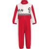imageIDOPIP Baby Boys 1st 2nd Birthday Outfit Race Car Driver Romper Girls Racer Jumpsuit Kids Racing Suit Toddler Dress up OutfitRed 1