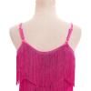imageIDOPIP Kids Girls 1920s Flapper Dress Tassels Sequins Fringe Latin Dance Dress Gatsby Halloween Party Ballroom Dance CostumesHot Pink
