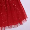 imageIDOPIP Embroidery Flower Girl Velvet Tutu Dress for Kids Princess Birthday Party Pageant Wedding Dresses Fall Winter ClothesRed Stars
