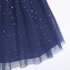 imageIDOPIP Embroidery Flower Girl Velvet Tutu Dress for Kids Princess Birthday Party Pageant Wedding Dresses Fall Winter ClothesRoyal Blue Stars