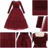 imageIDOPIP Embroidery Flower Girl Velvet Tutu Dress for Kids Princess Birthday Party Pageant Wedding Dresses Fall Winter ClothesWine Red  Smocked