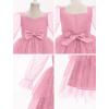 imageIDOPIP Toddler Baby Girls Velvet Tutu Dress Bowknot Ruffle Tulle Princess Christmas Birthday Party Dress Fall Winter ClothesDusty Pink  Star